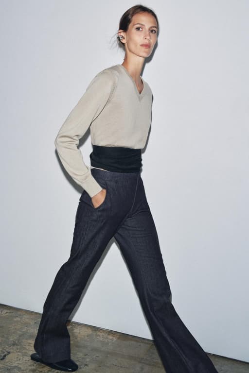 Mid rise flare jeans