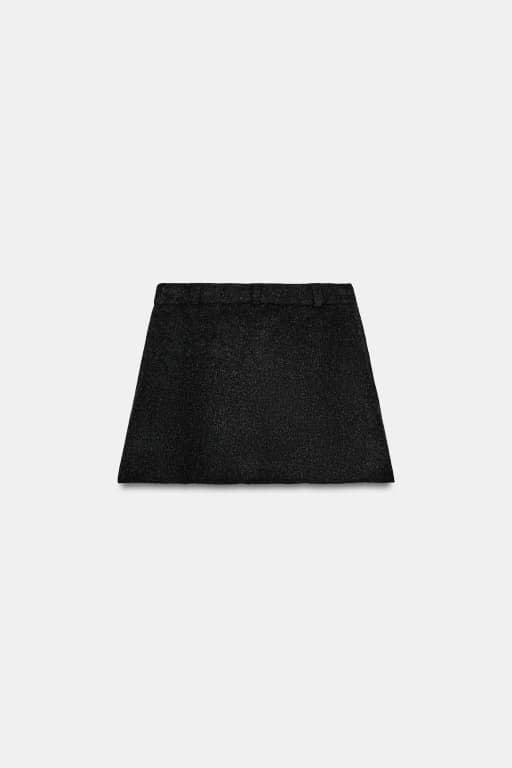 Knit pocket mini skirt