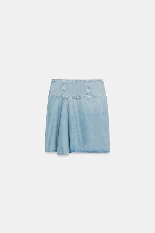 Denim midi skirt