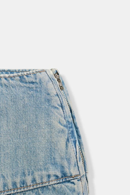 Denim midi skirt