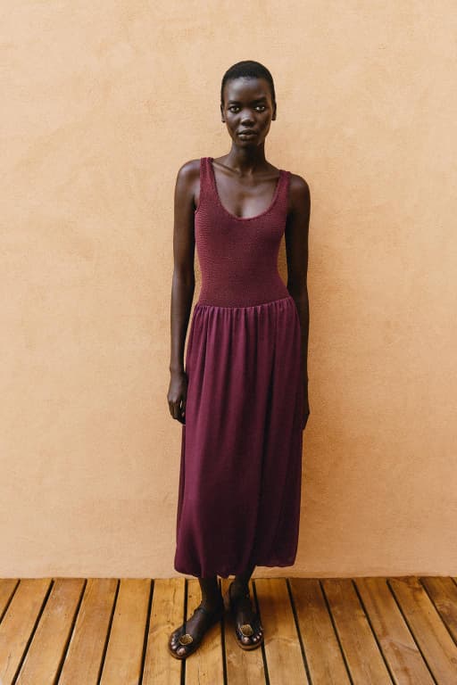 Puffball midi skirt