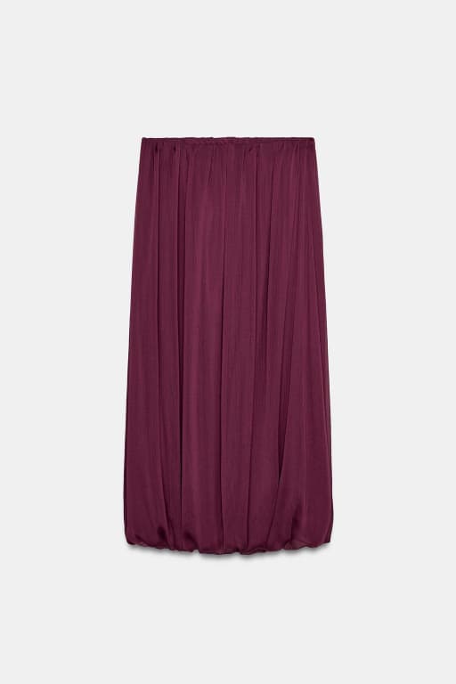 Puffball midi skirt