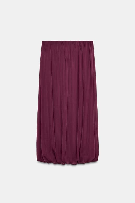 Puffball midi skirt