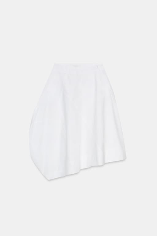 Asymmetric midi skirt