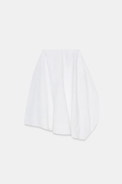 Asymmetric midi skirt