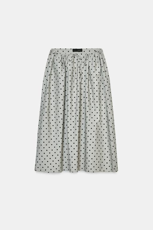 Polka dot midi skirt