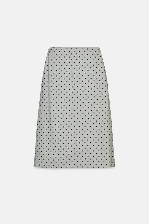 Polka dot midi skirt