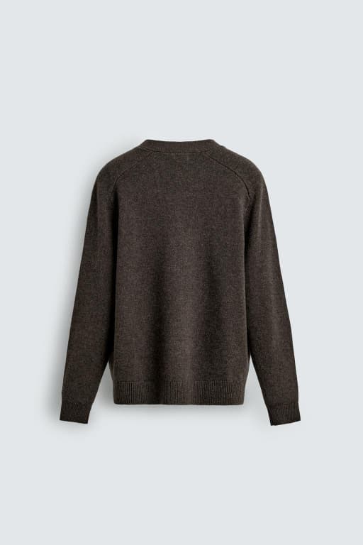 Regular fit blend wool cardigan