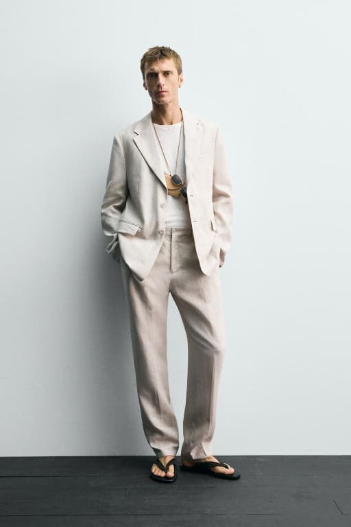 Linen suit blazer