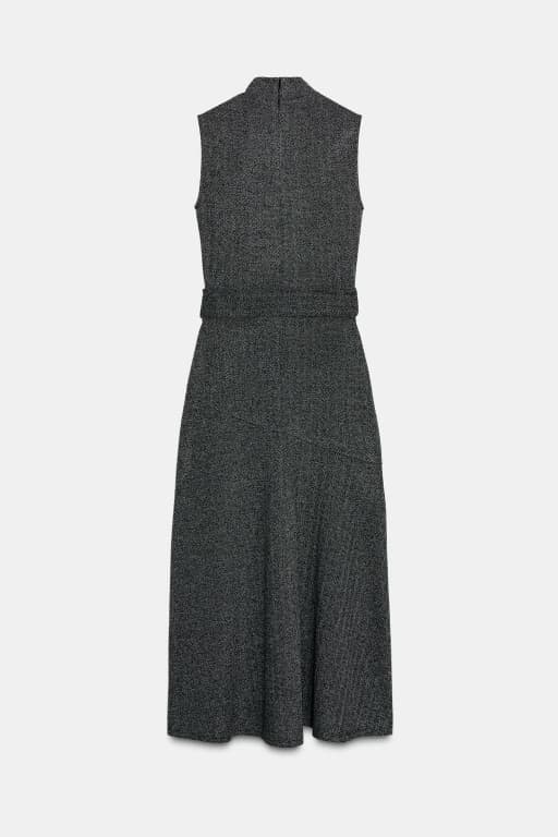 Twill belted dress