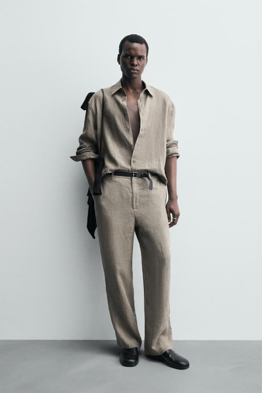 Washed linen shirt