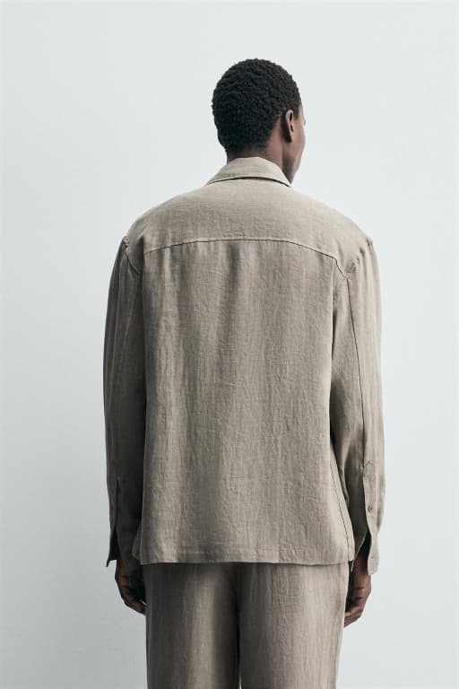 Washed linen shirt