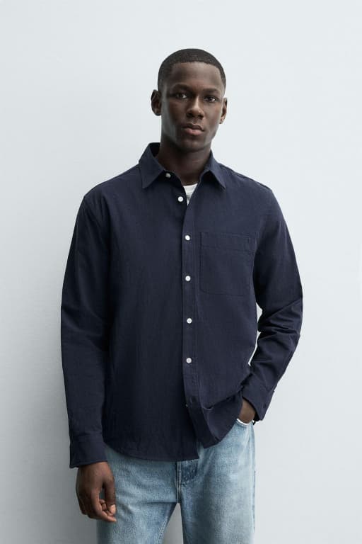 Regular fit textured shirt