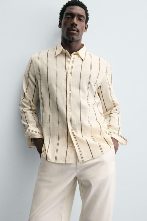 Striped jacquard shirt