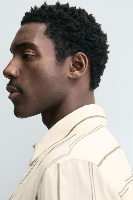 Striped jacquard shirt