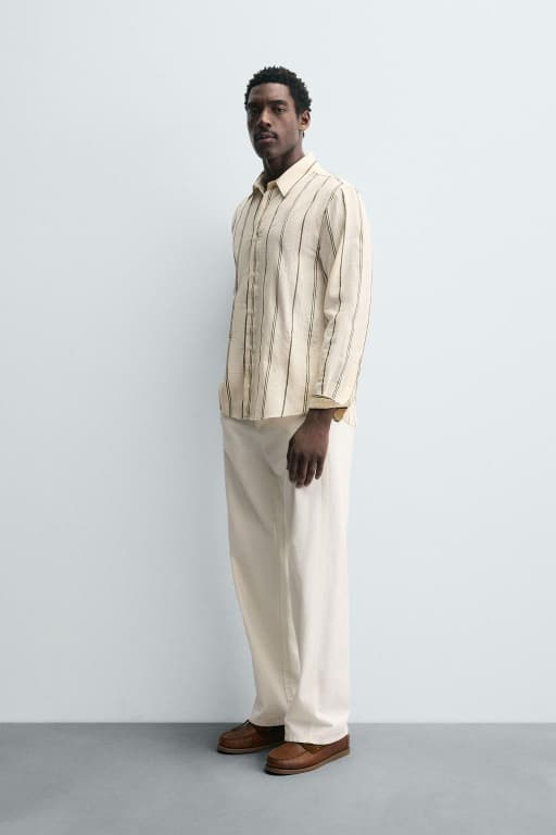 Striped jacquard shirt