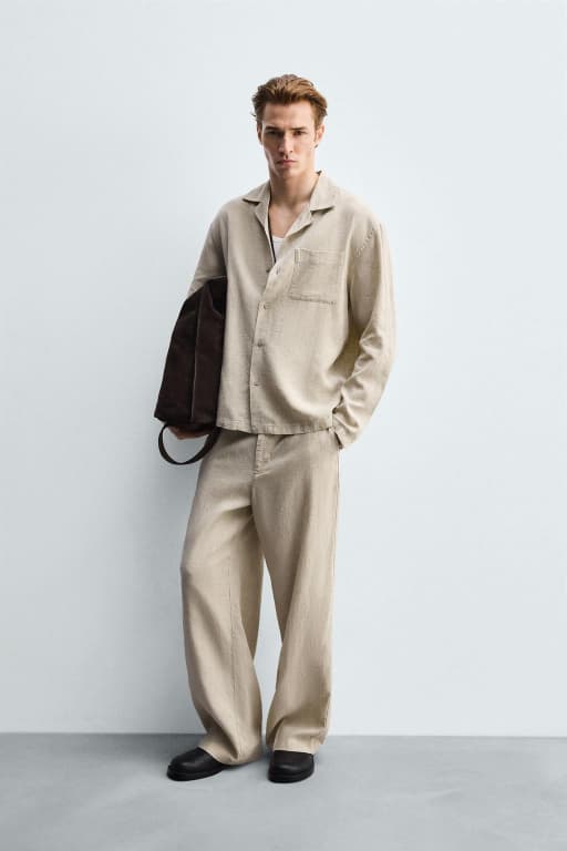 Flowy lyocell linen shirt