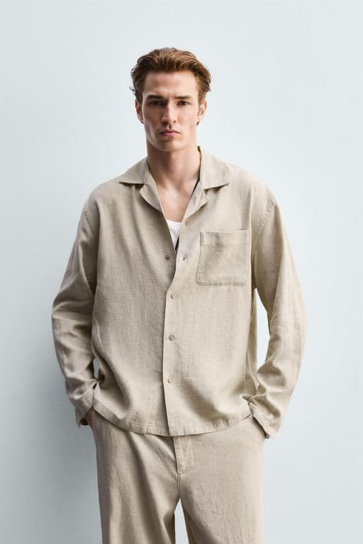 Flowy lyocell linen shirt
