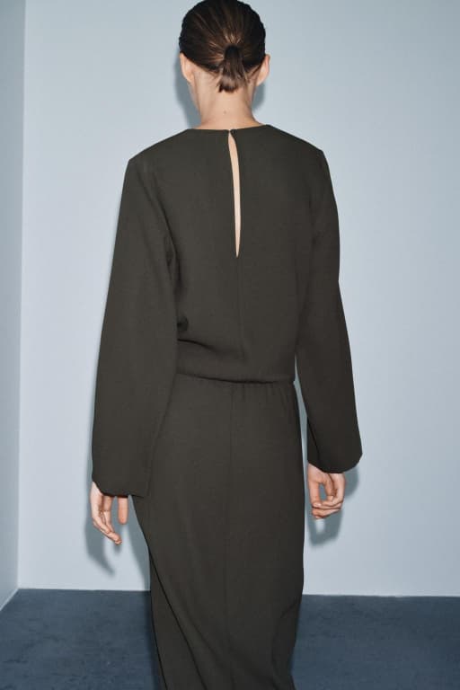 Pleated midi dress