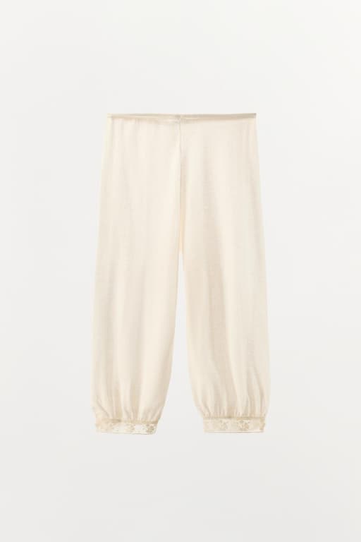 Fine knit lace pants