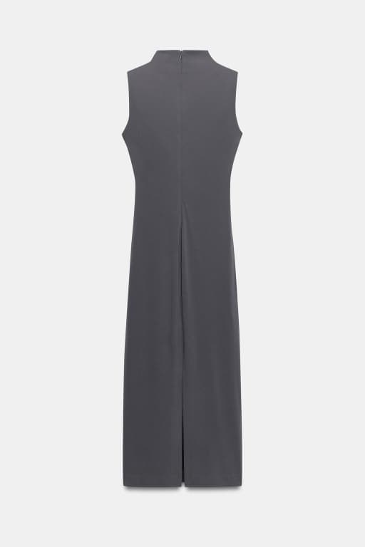 Draped high neck dress