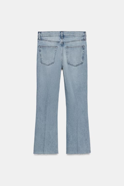 Mid rise cropped flare jeans