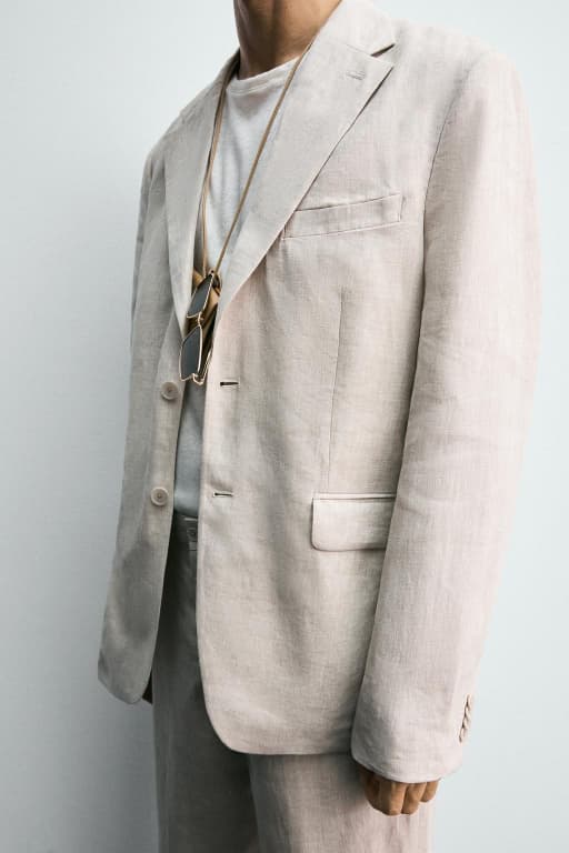 Linen suit blazer